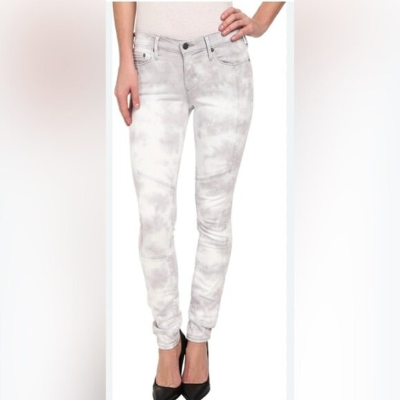 NWT True Religion Halle Blue Stripe Super Skinny Trend Street Stretch Jean 26 - Picture 1 of 4